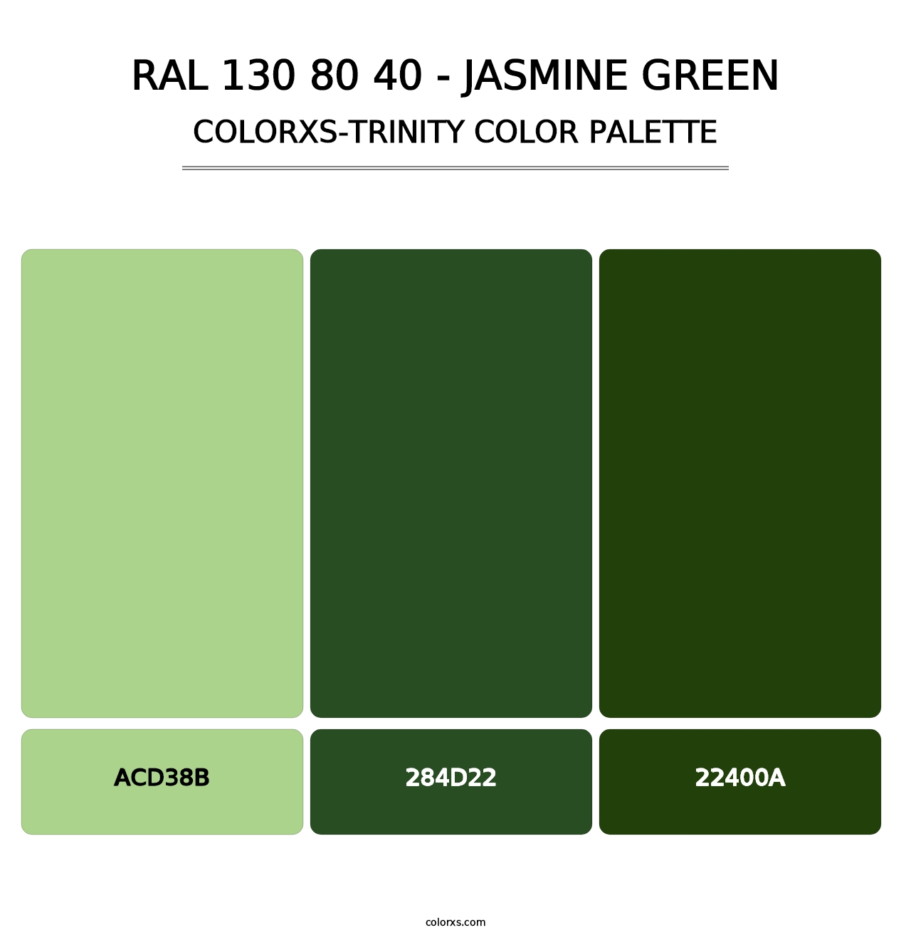 RAL 130 80 40 - Jasmine Green - Colorxs Trinity Palette