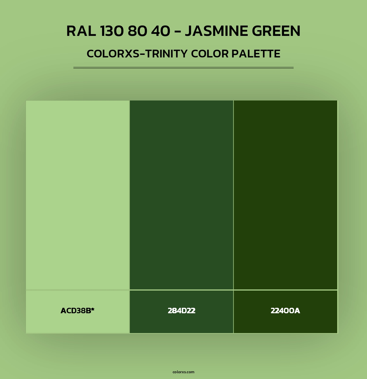 RAL 130 80 40 - Jasmine Green - Colorxs Trinity Palette