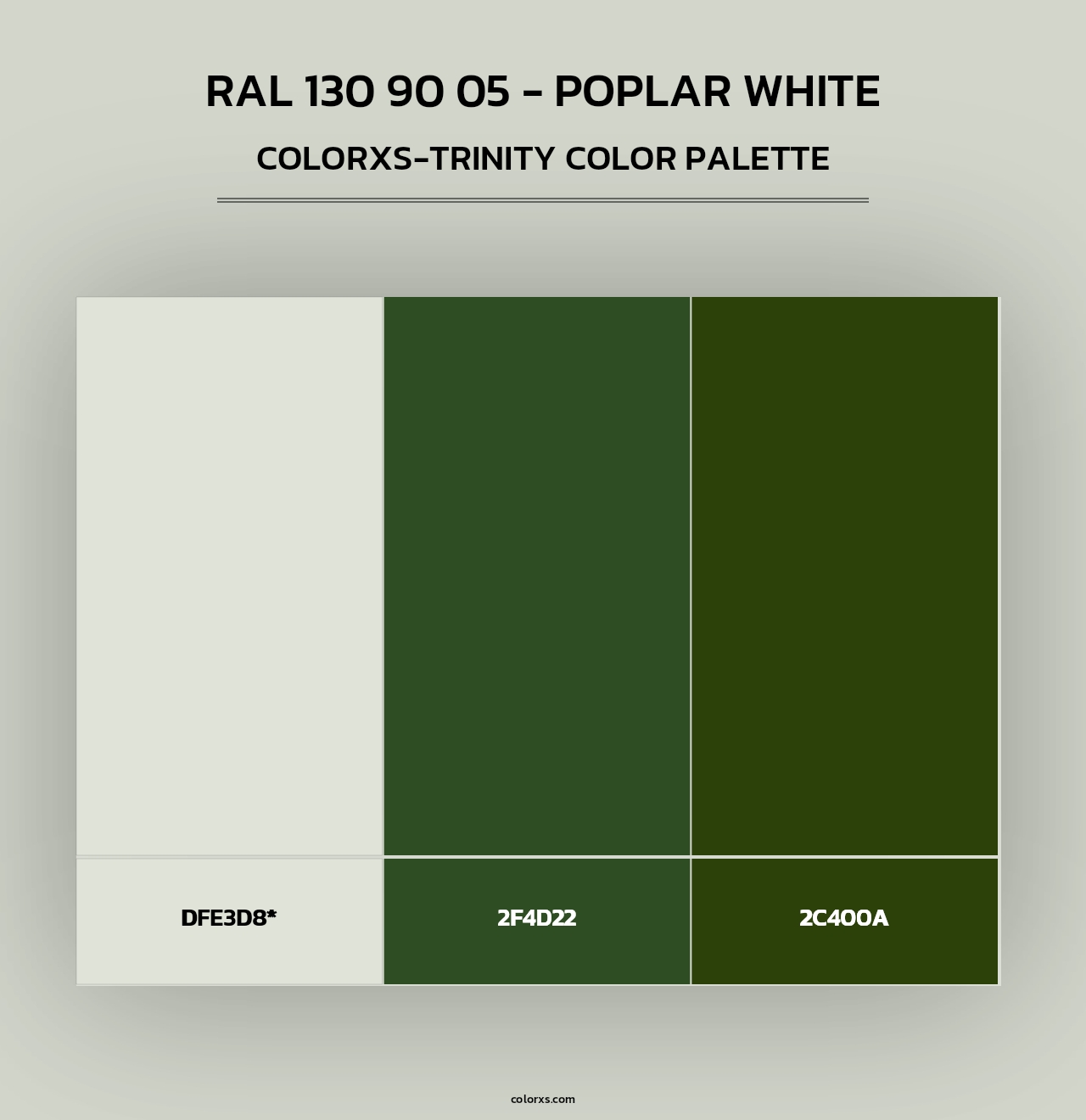 RAL 130 90 05 - Poplar White - Colorxs Trinity Palette