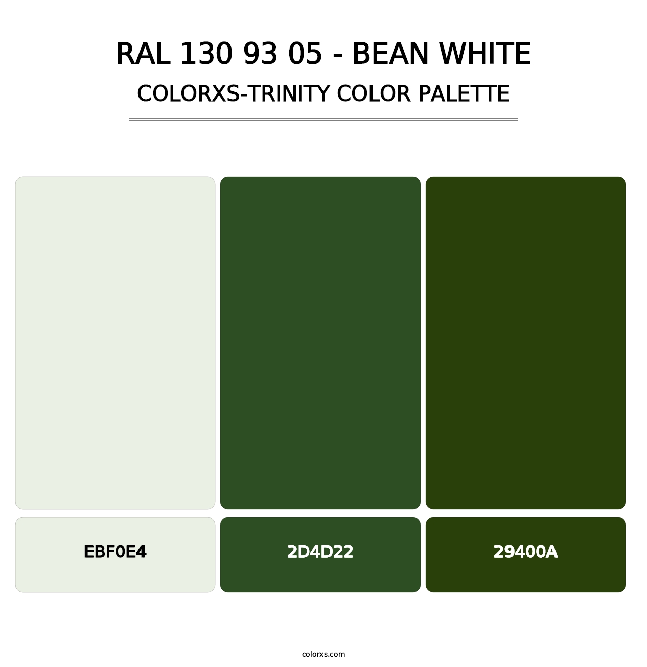 RAL 130 93 05 - Bean White - Colorxs Trinity Palette
