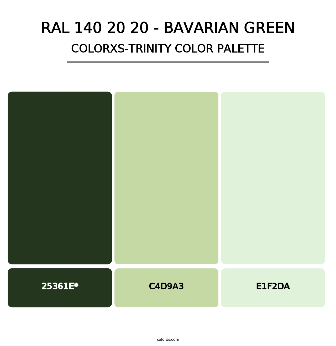 RAL 140 20 20 - Bavarian Green - Colorxs Trinity Palette