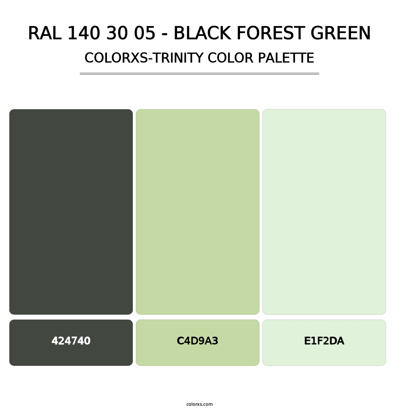 RAL 140 30 05 - Black Forest Green - Colorxs Trinity Palette