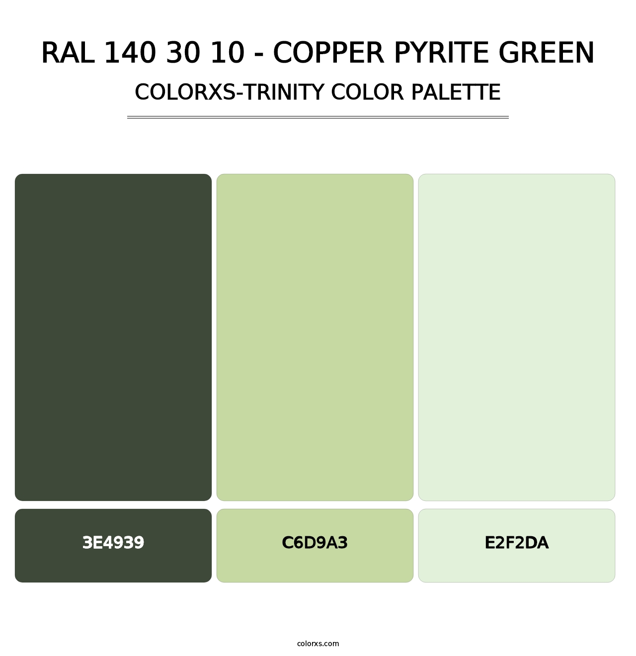 RAL 140 30 10 - Copper Pyrite Green - Colorxs Trinity Palette