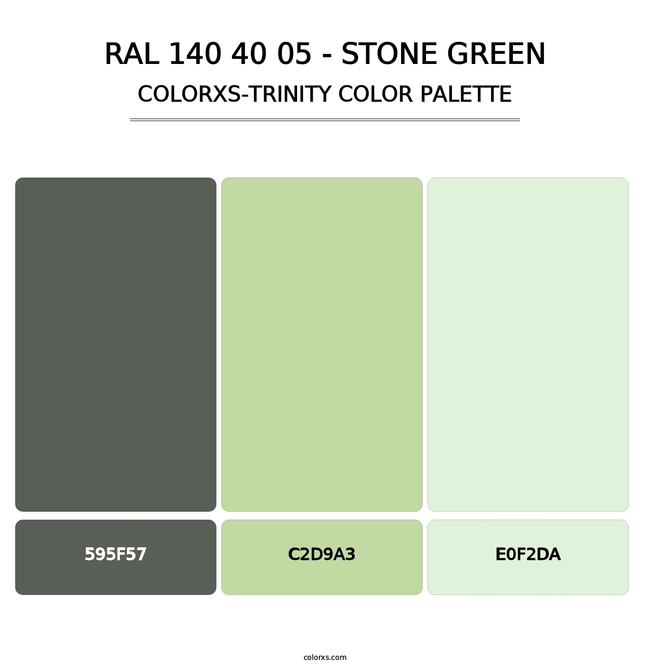 RAL 140 40 05 - Stone Green - Colorxs Trinity Palette