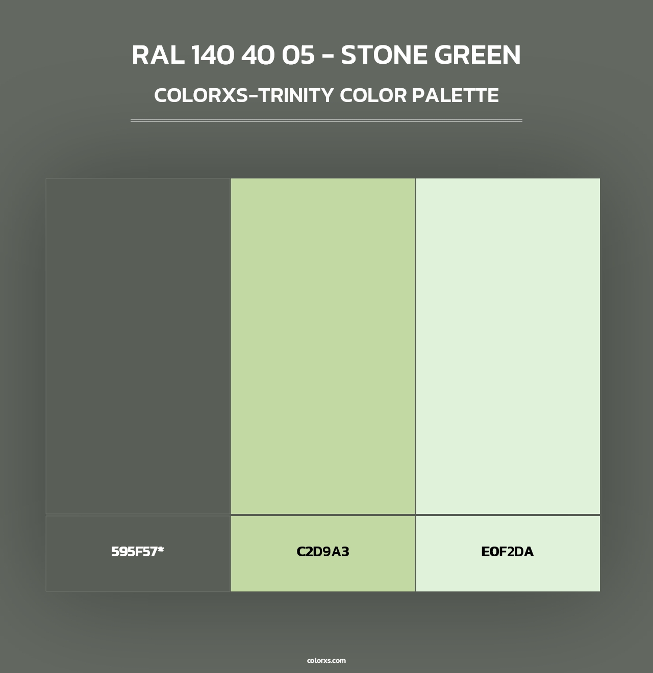 RAL 140 40 05 - Stone Green - Colorxs Trinity Palette