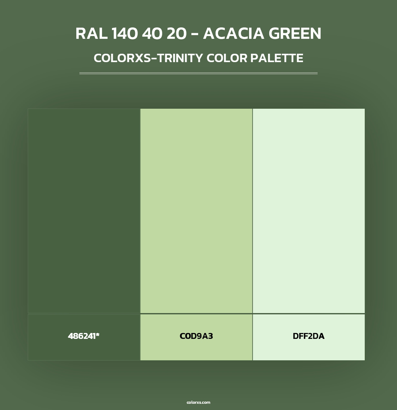 RAL 140 40 20 - Acacia Green - Colorxs Trinity Palette