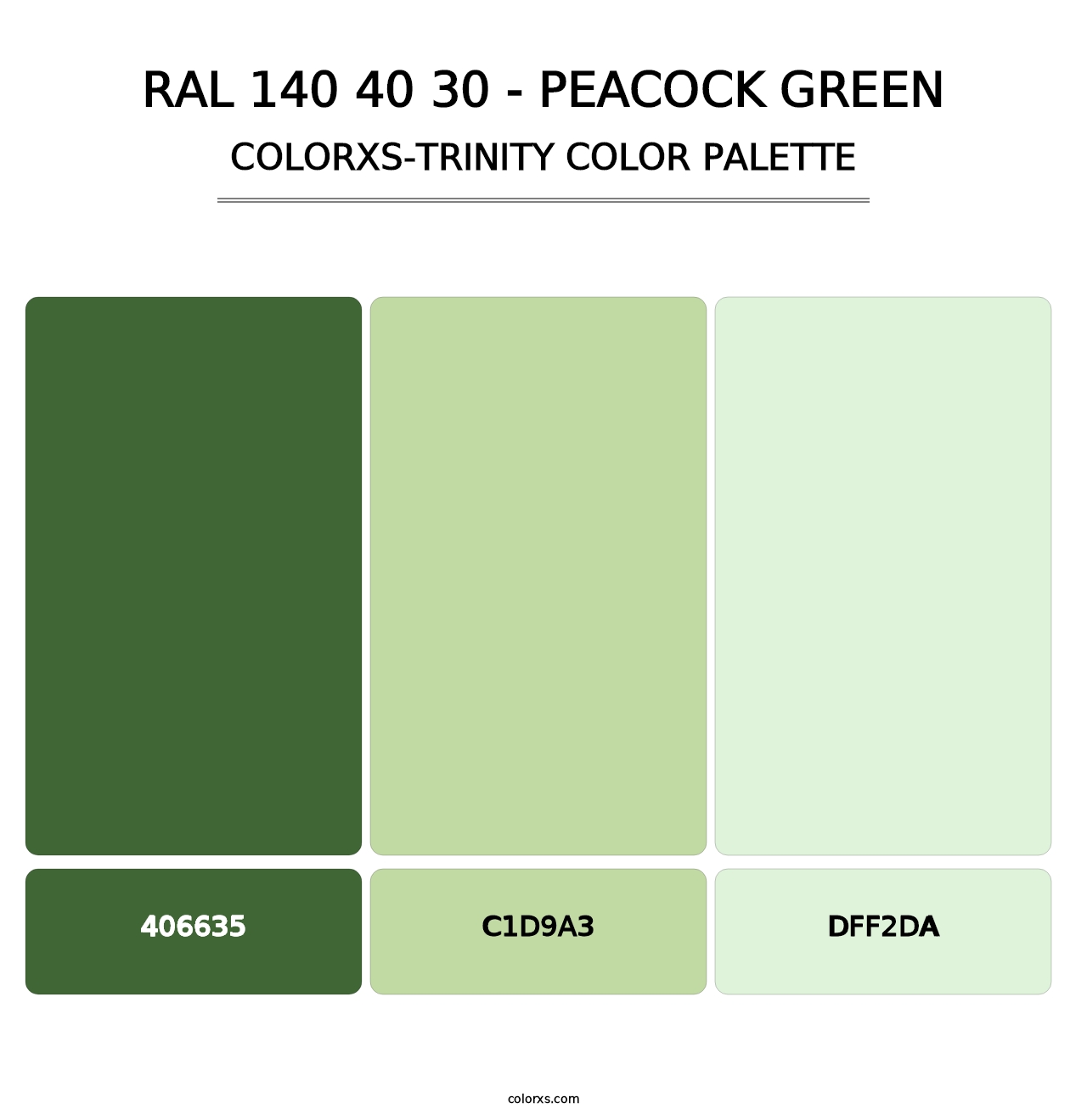 RAL 140 40 30 - Peacock Green - Colorxs Trinity Palette