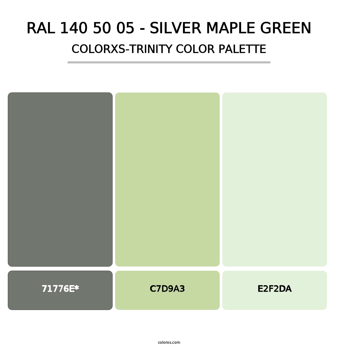 RAL 140 50 05 - Silver Maple Green - Colorxs Trinity Palette