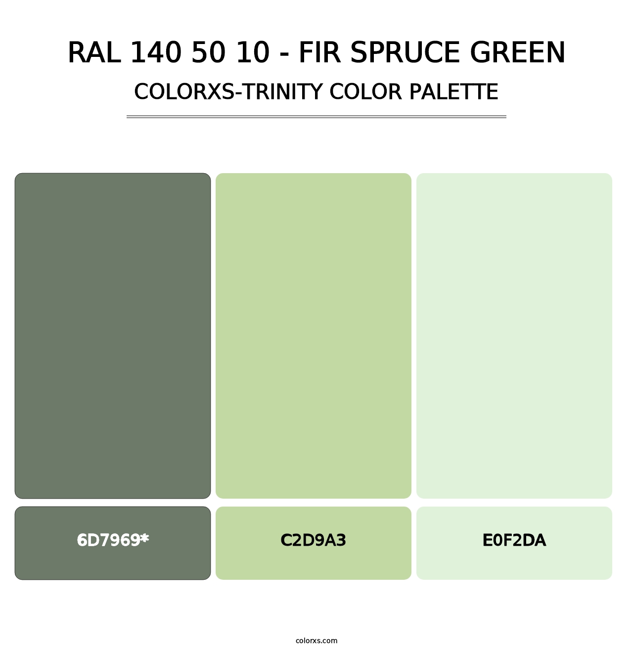 RAL 140 50 10 - Fir Spruce Green - Colorxs Trinity Palette