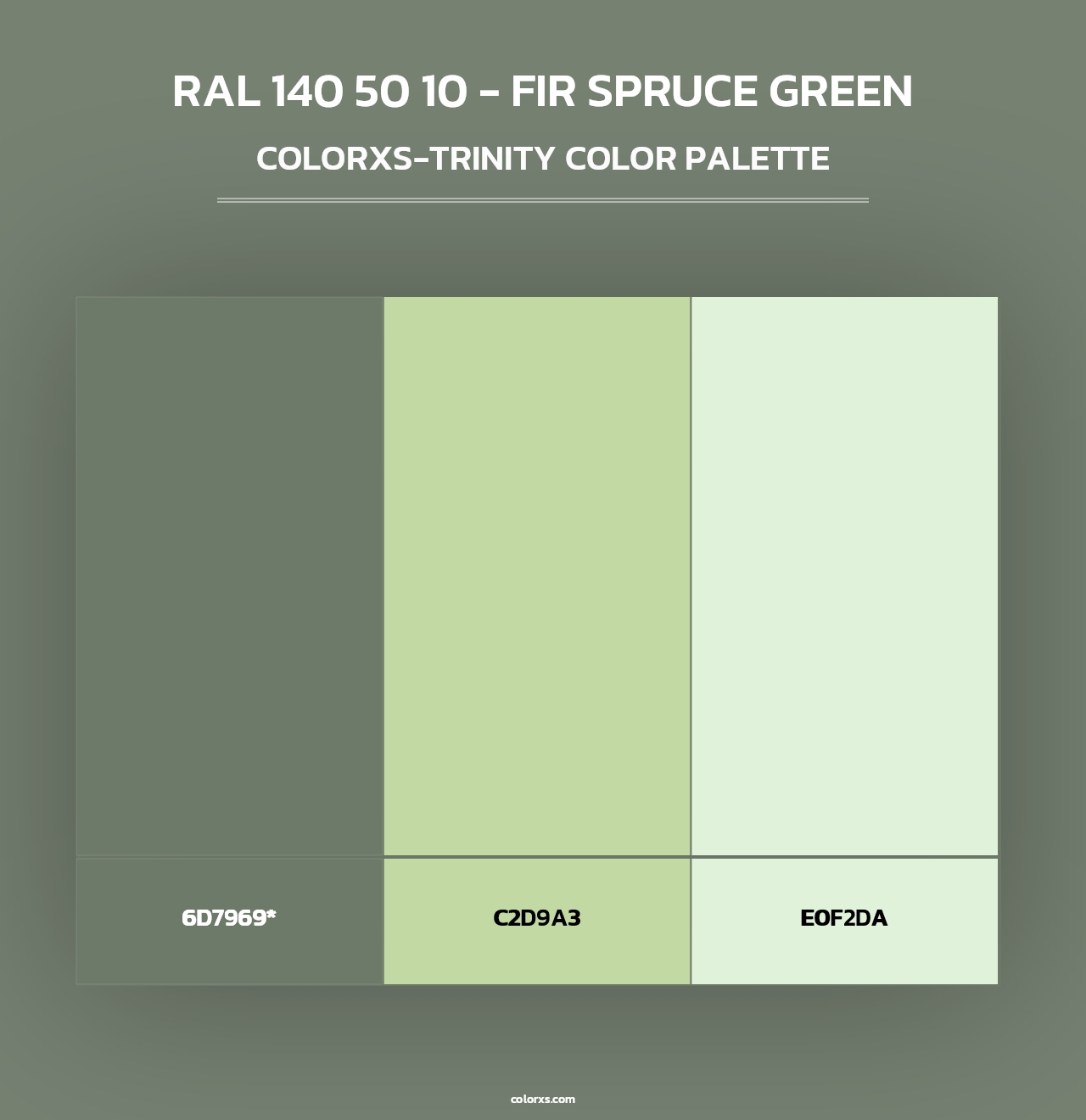 RAL 140 50 10 - Fir Spruce Green - Colorxs Trinity Palette