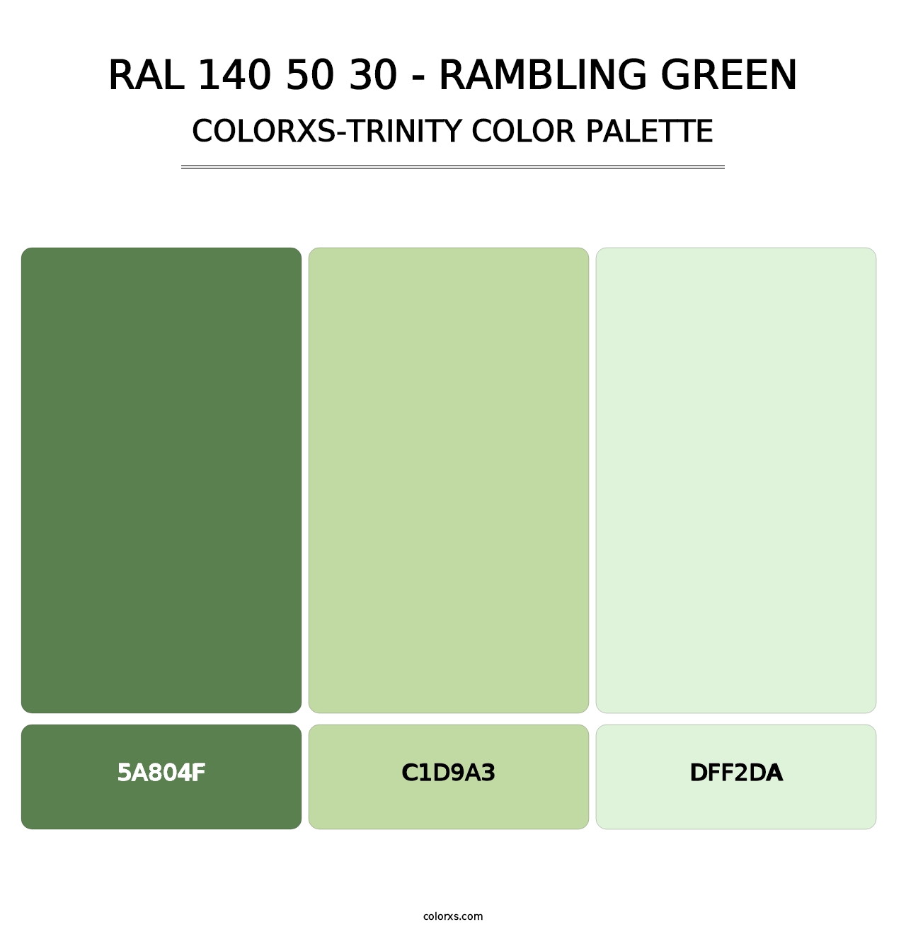 RAL 140 50 30 - Rambling Green - Colorxs Trinity Palette