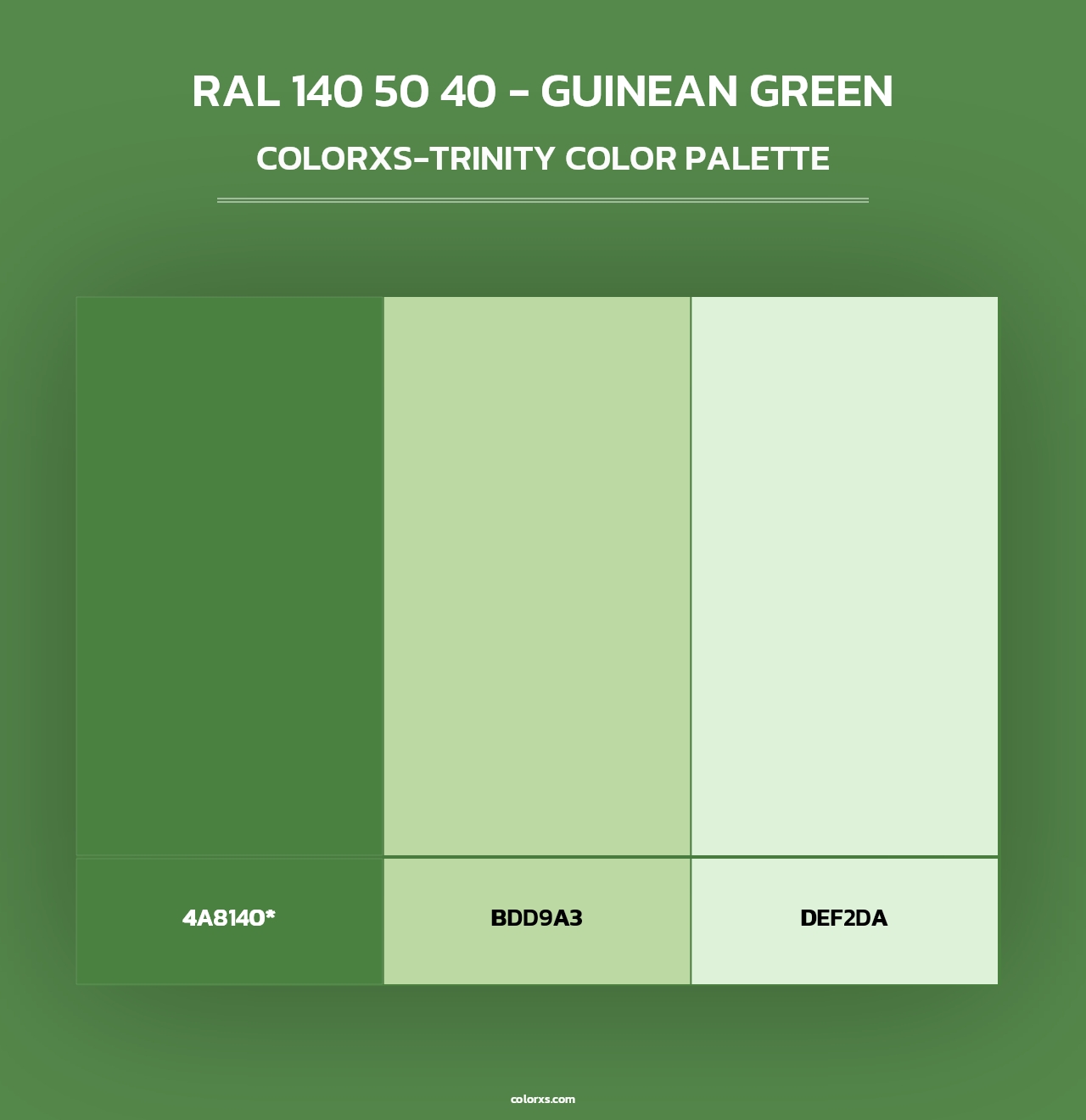 RAL 140 50 40 - Guinean Green - Colorxs Trinity Palette