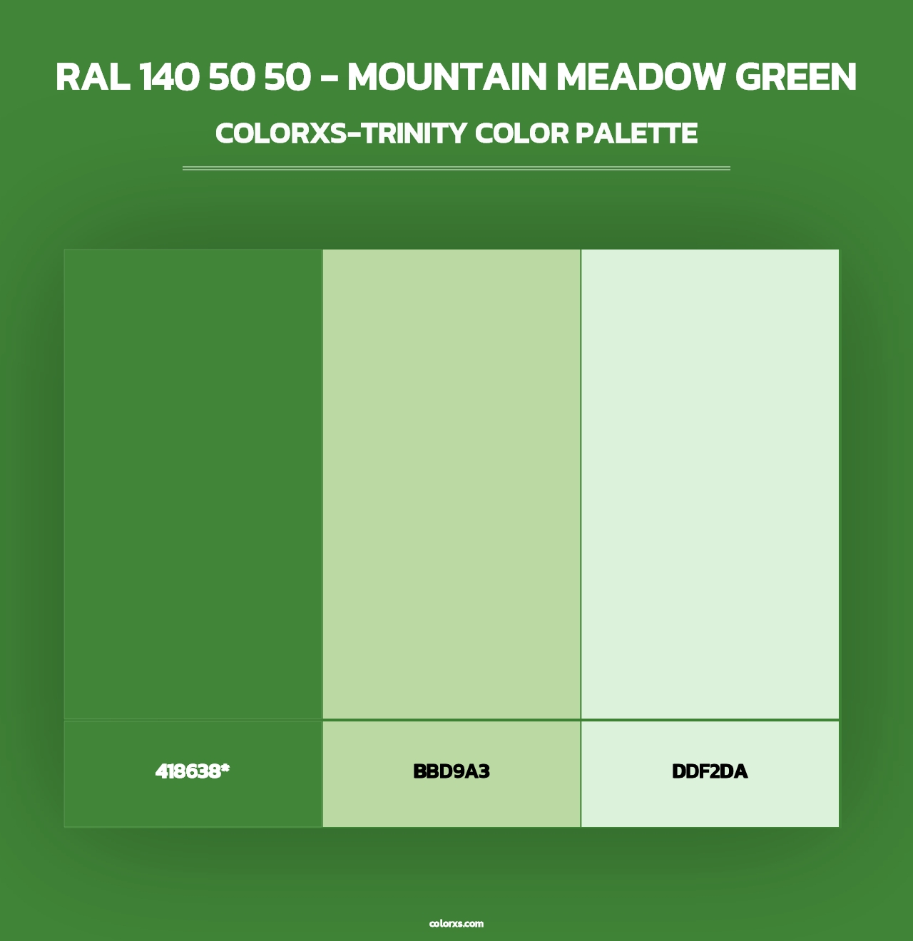 RAL 140 50 50 - Mountain Meadow Green - Colorxs Trinity Palette