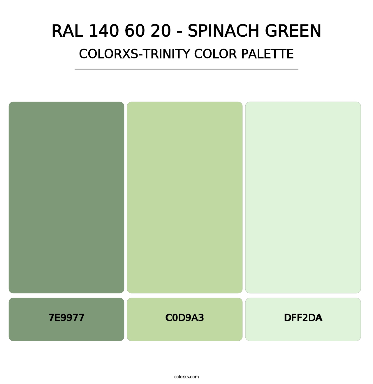 RAL 140 60 20 - Spinach Green - Colorxs Trinity Palette