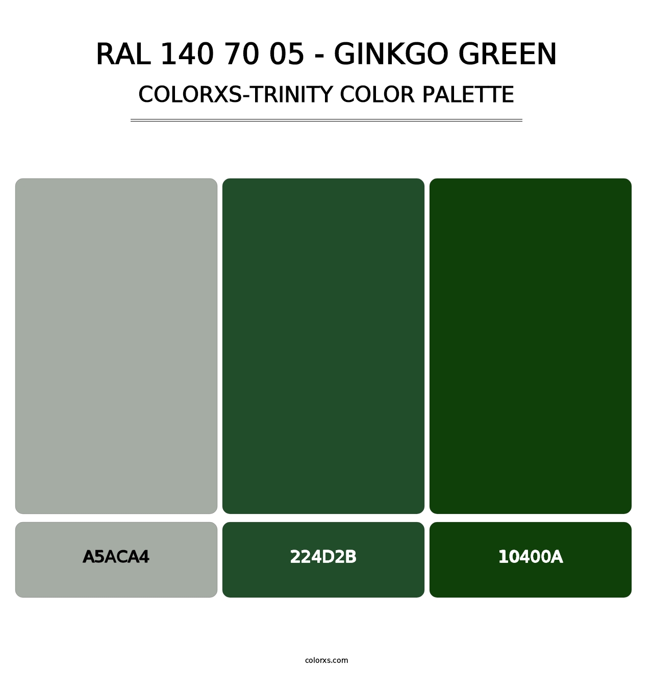 RAL 140 70 05 - Ginkgo Green - Colorxs Trinity Palette
