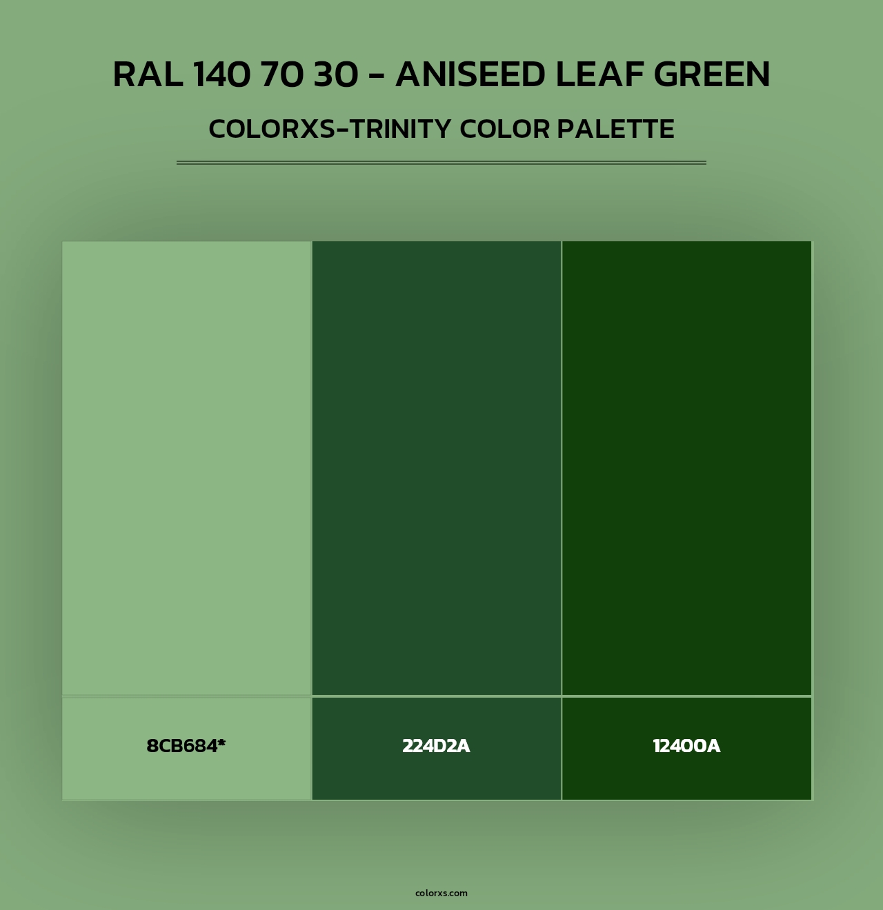 RAL 140 70 30 - Aniseed Leaf Green - Colorxs Trinity Palette