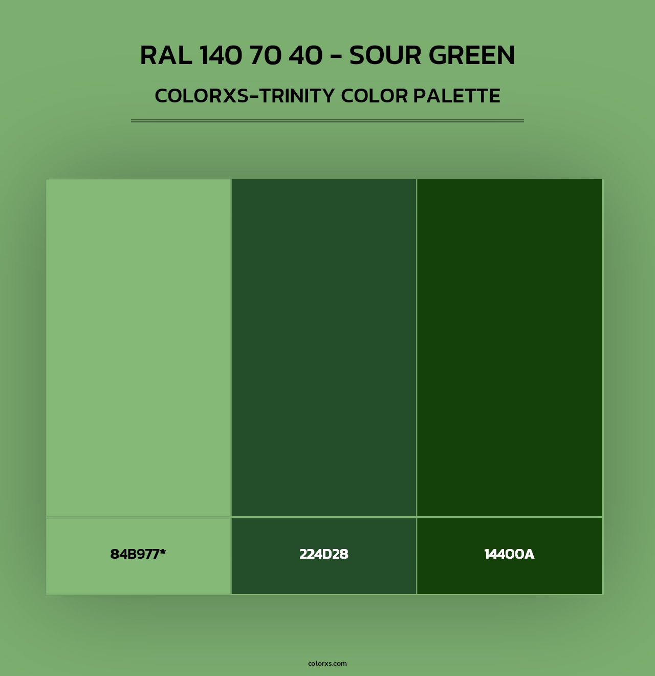 RAL 140 70 40 - Sour Green - Colorxs Trinity Palette