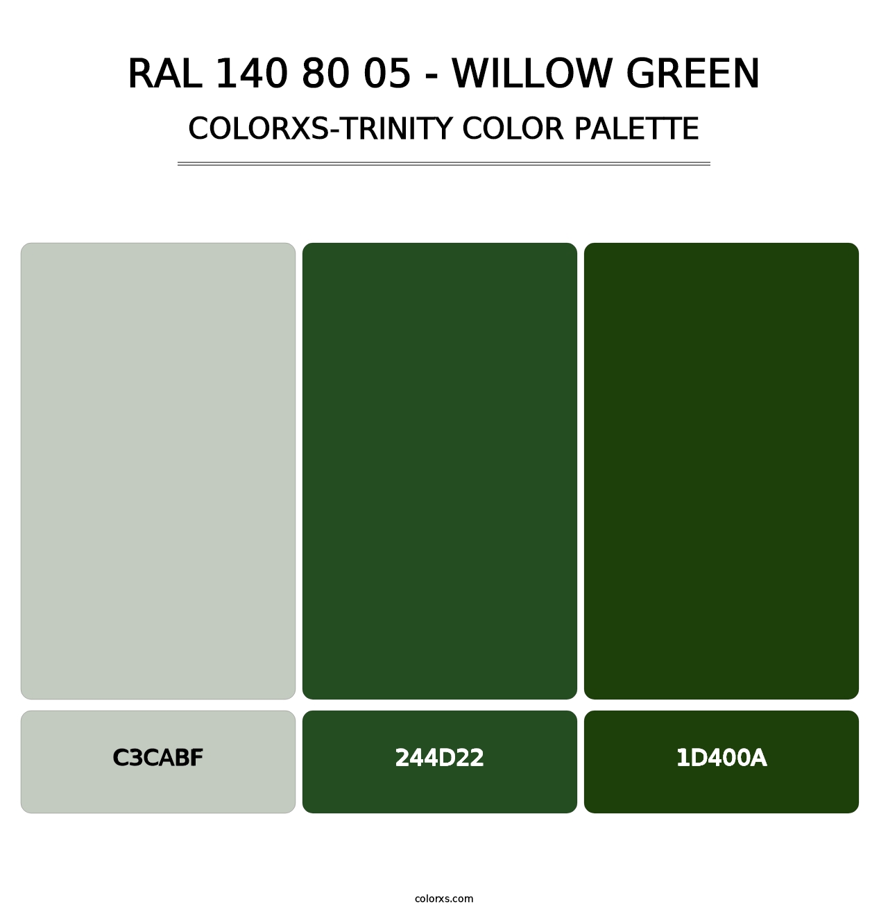 RAL 140 80 05 - Willow Green - Colorxs Trinity Palette