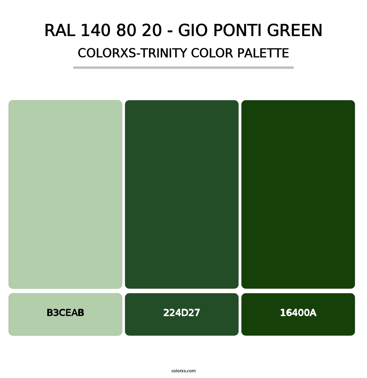 RAL 140 80 20 - Gio Ponti Green - Colorxs Trinity Palette