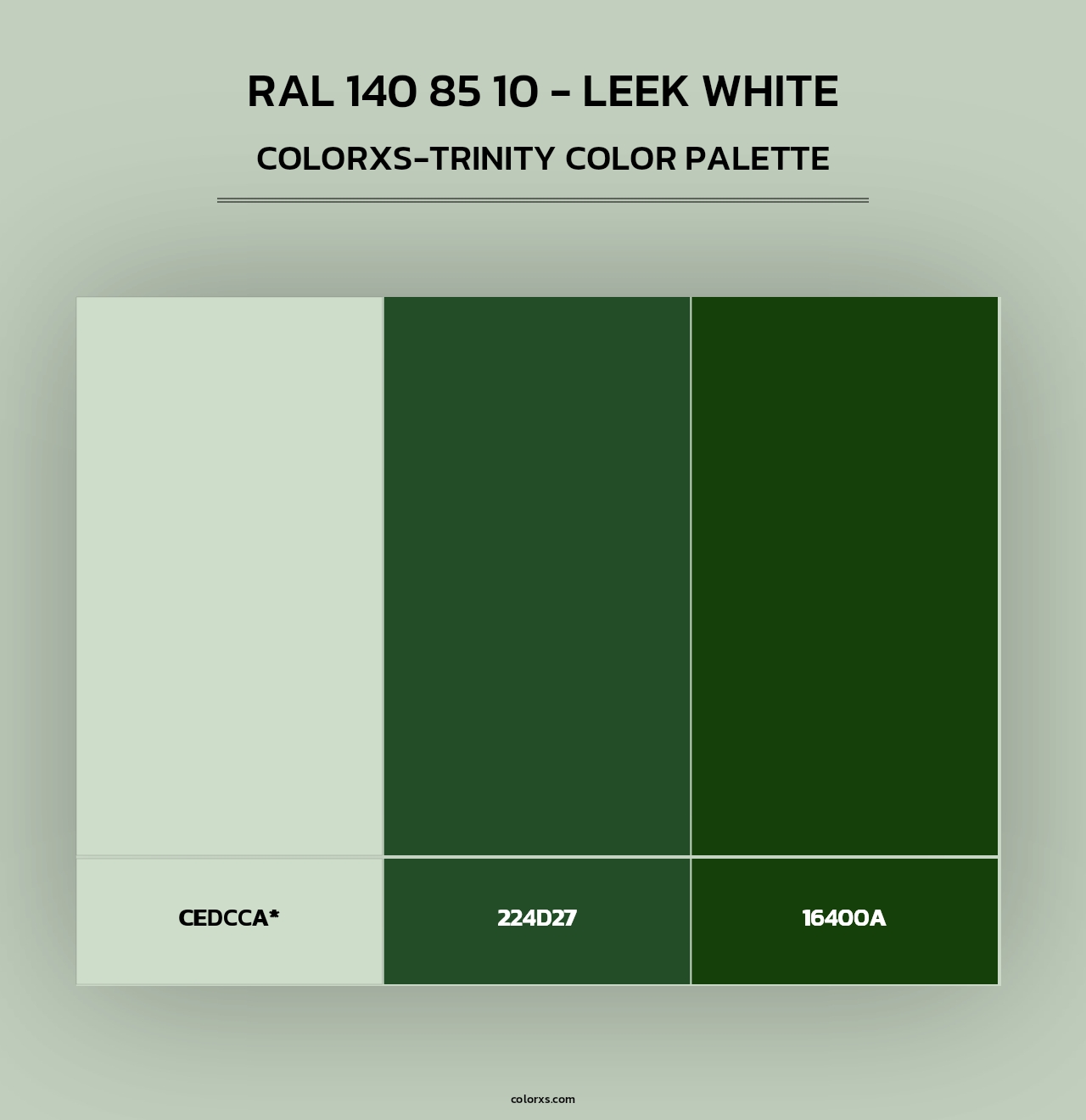 RAL 140 85 10 - Leek White - Colorxs Trinity Palette
