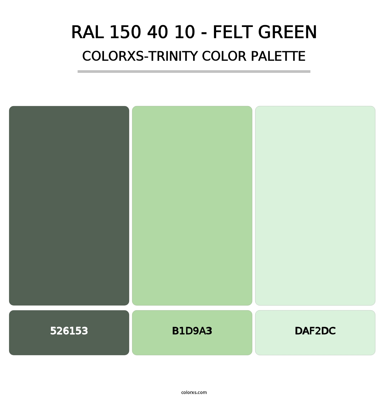 RAL 150 40 10 - Felt Green - Colorxs Trinity Palette