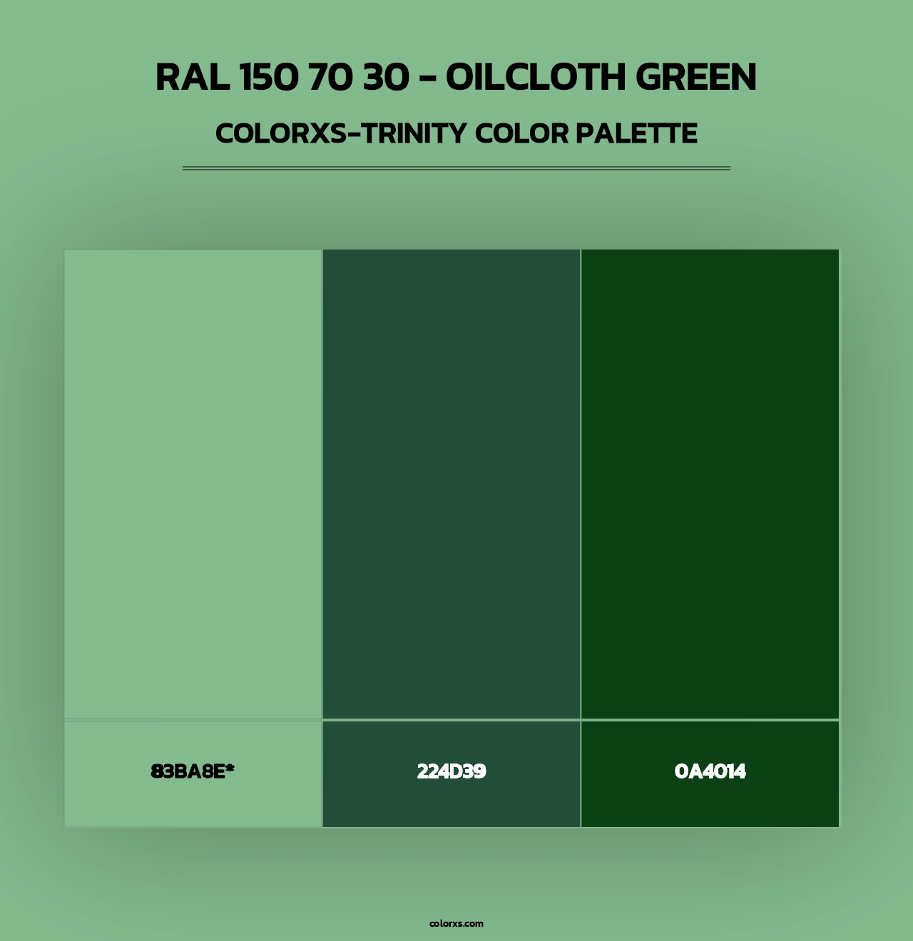 RAL 150 70 30 - Oilcloth Green - Colorxs Trinity Palette