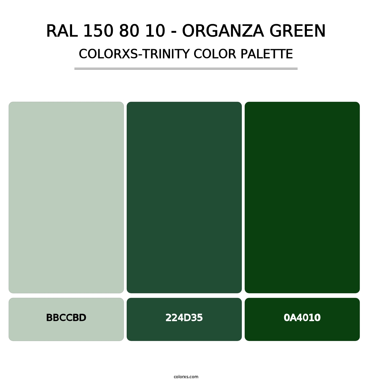 RAL 150 80 10 - Organza Green - Colorxs Trinity Palette