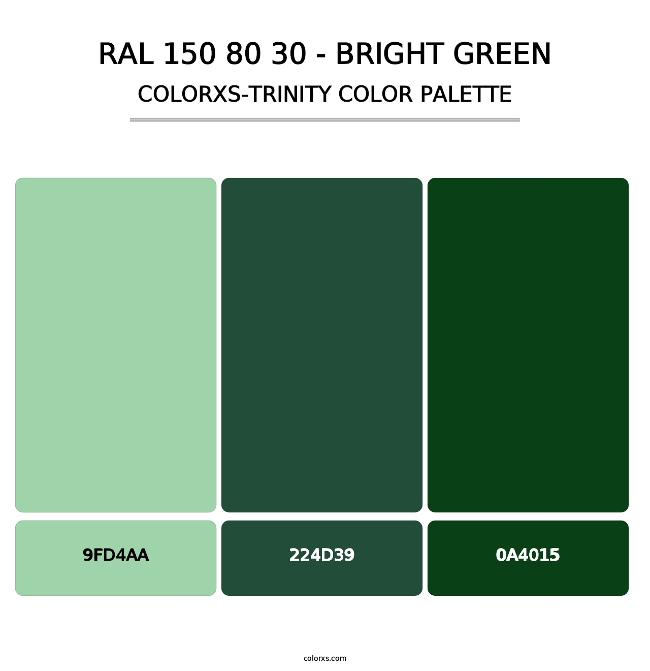 RAL 150 80 30 - Bright Green - Colorxs Trinity Palette