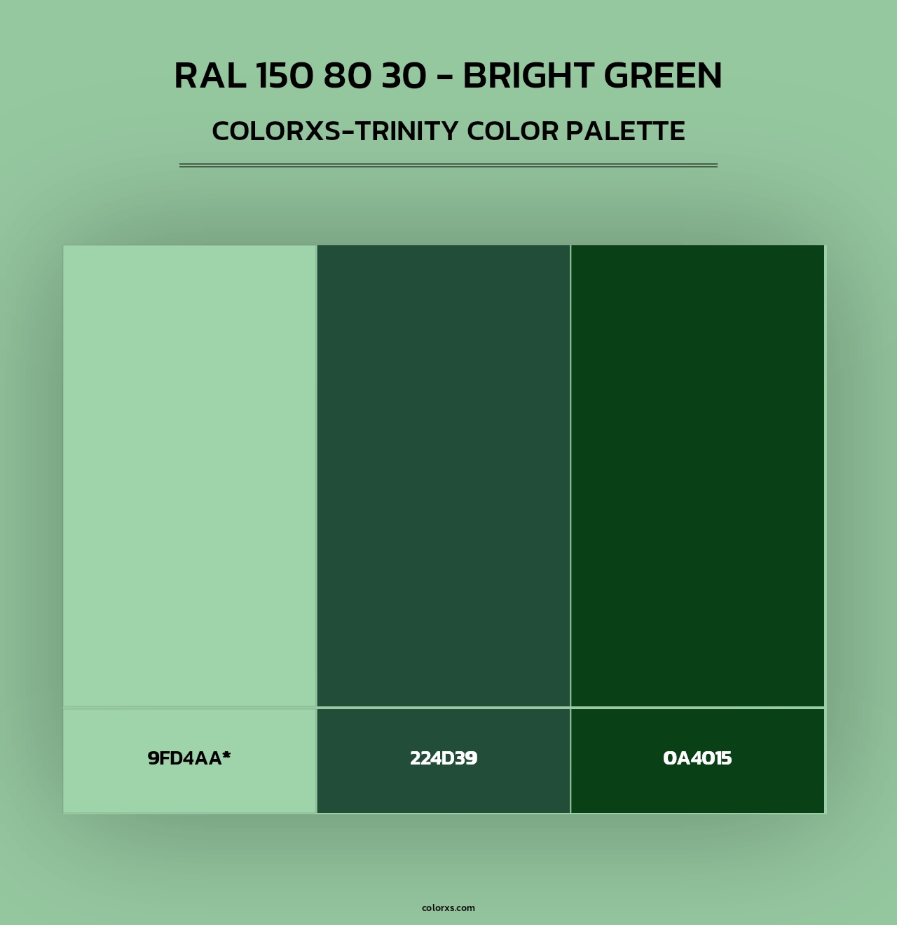 RAL 150 80 30 - Bright Green - Colorxs Trinity Palette