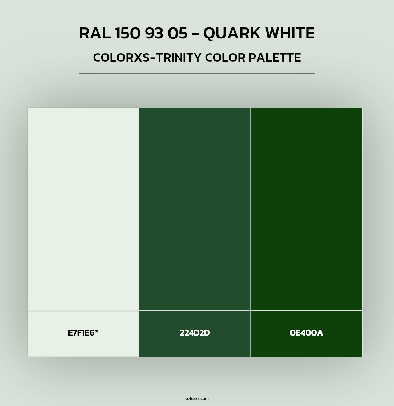 RAL 150 93 05 - Quark White - Colorxs Trinity Palette