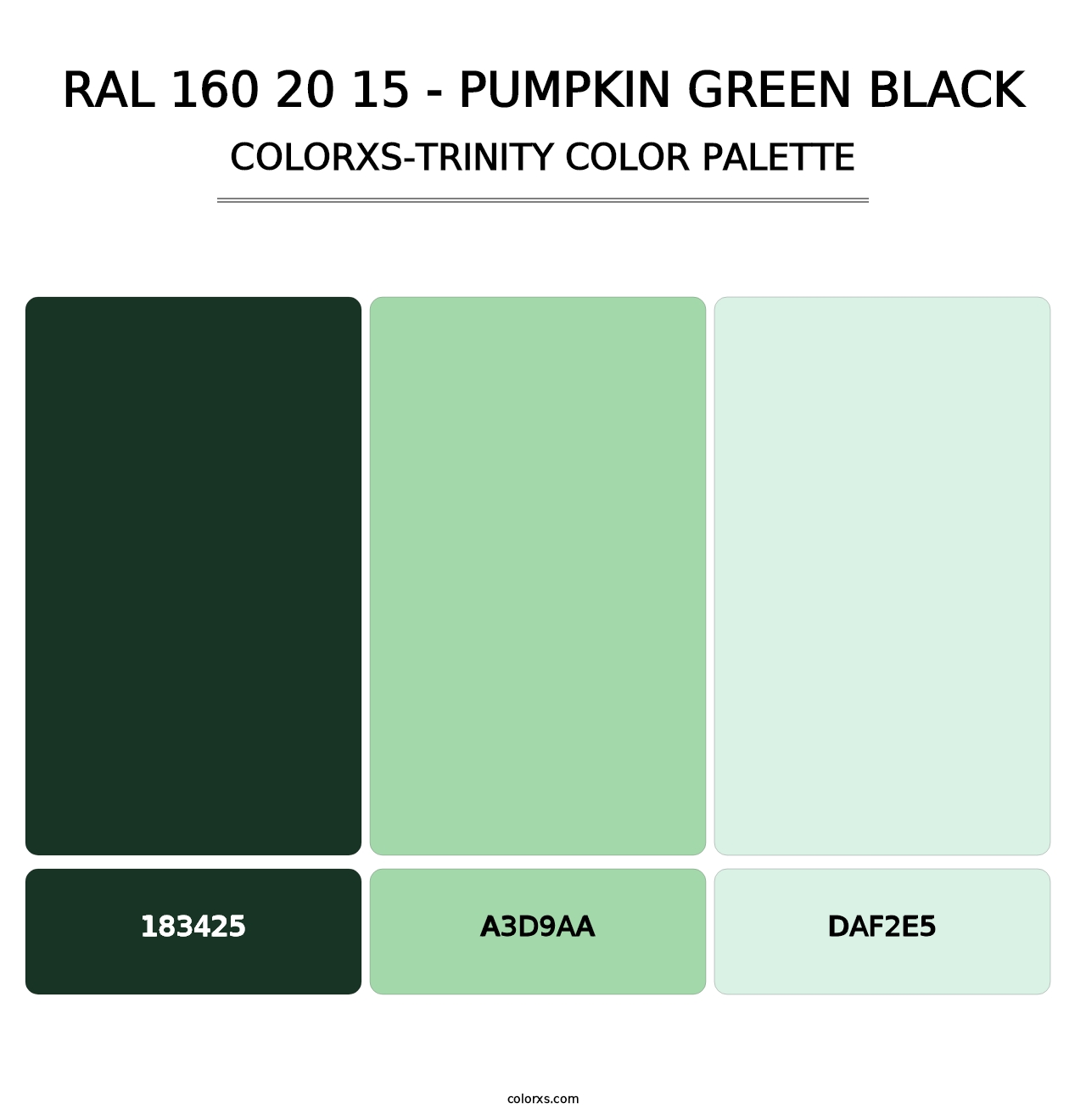 RAL 160 20 15 - Pumpkin Green Black - Colorxs Trinity Palette