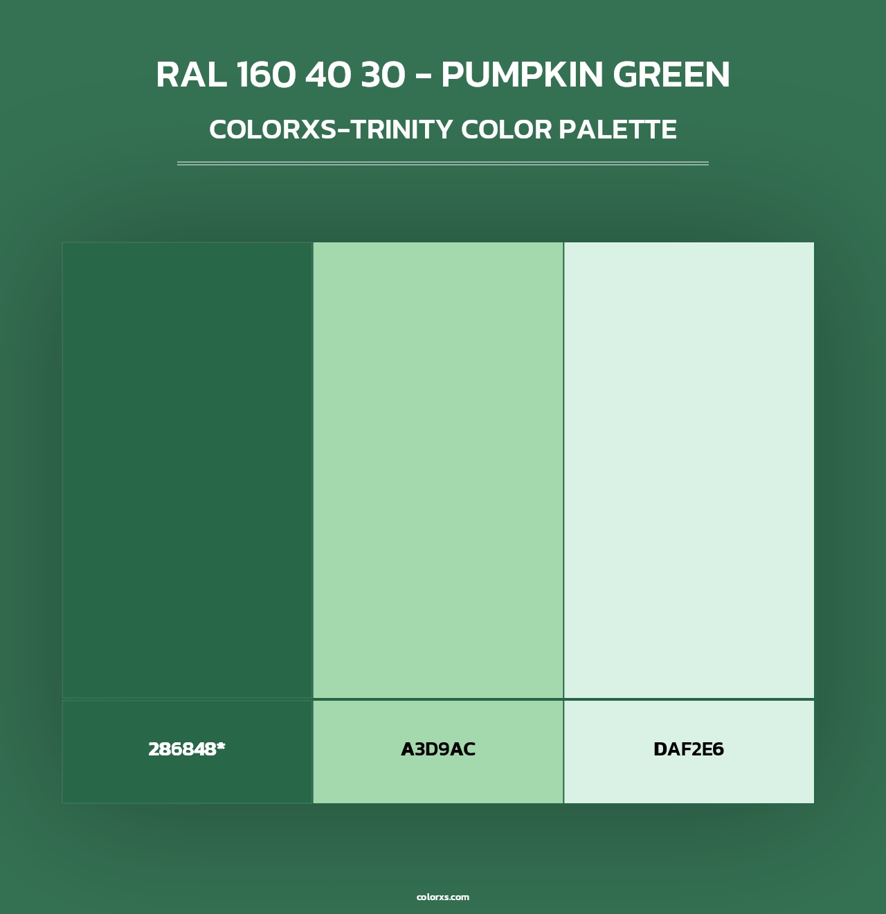 RAL 160 40 30 - Pumpkin Green - Colorxs Trinity Palette