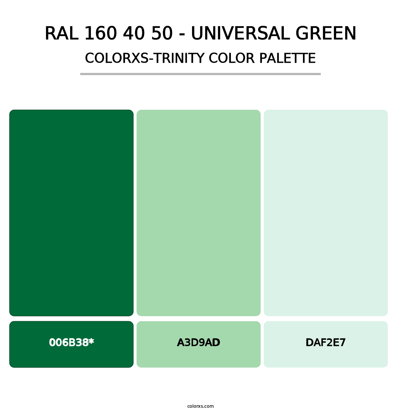 RAL 160 40 50 - Universal Green - Colorxs Trinity Palette