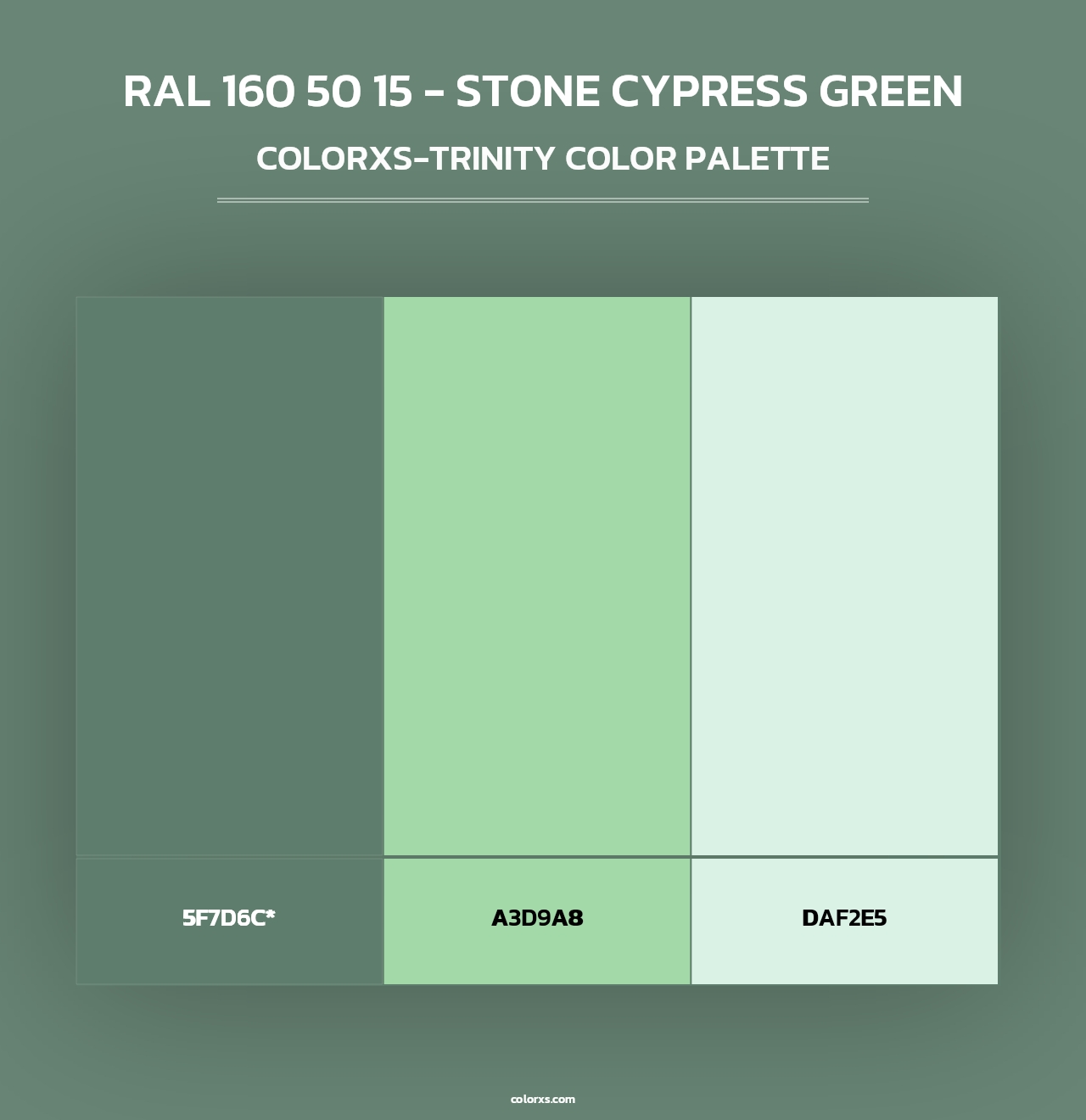 RAL 160 50 15 - Stone Cypress Green - Colorxs Trinity Palette