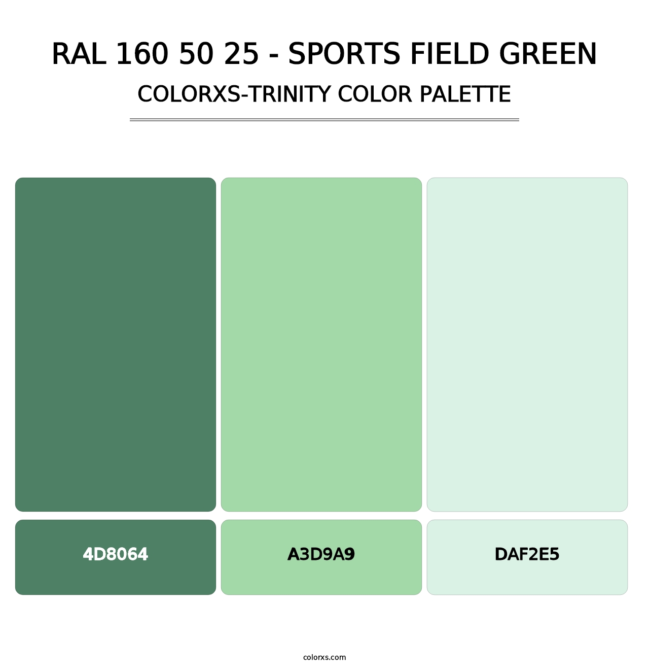 RAL 160 50 25 - Sports Field Green - Colorxs Trinity Palette
