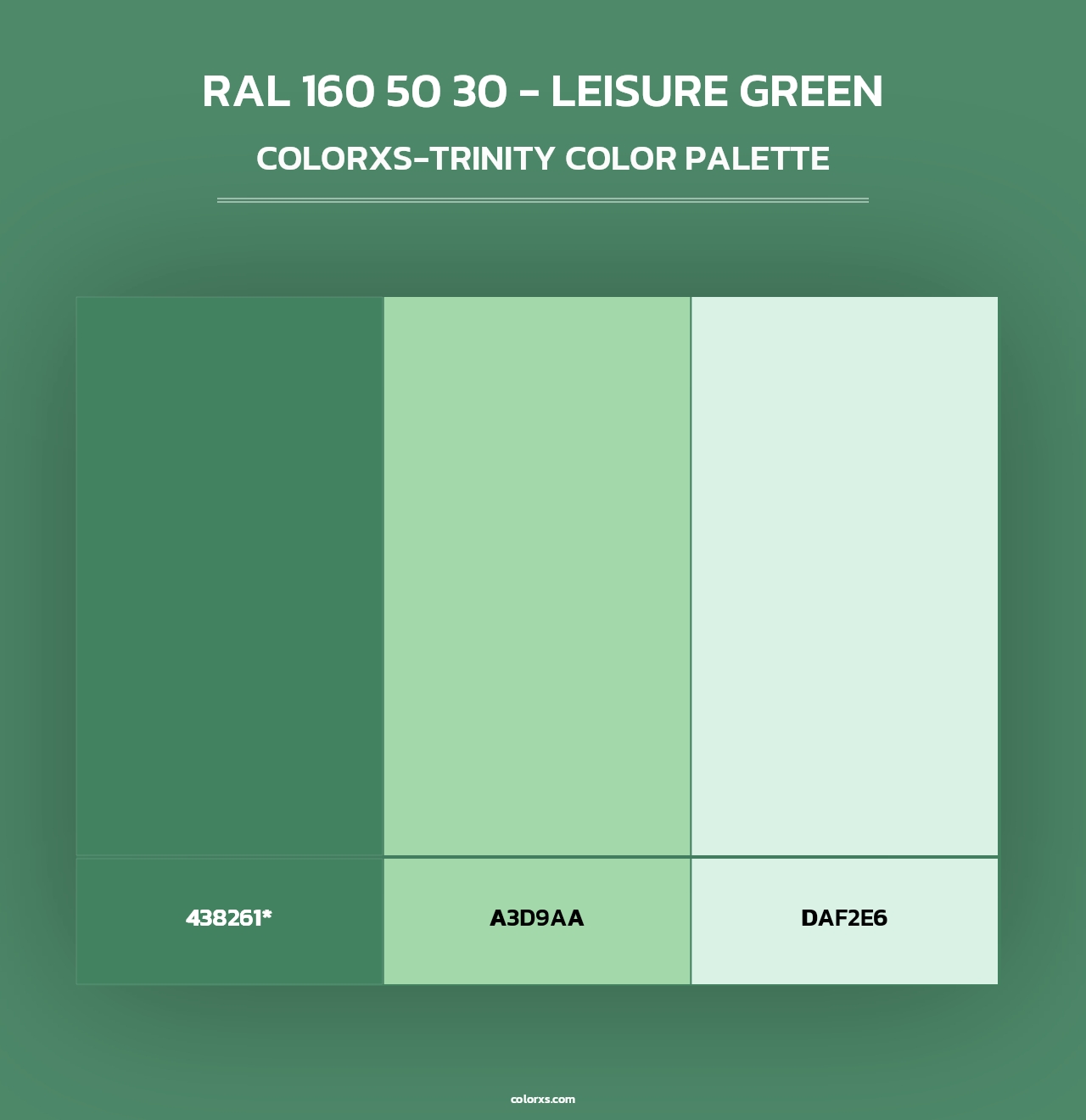 RAL 160 50 30 - Leisure Green - Colorxs Trinity Palette