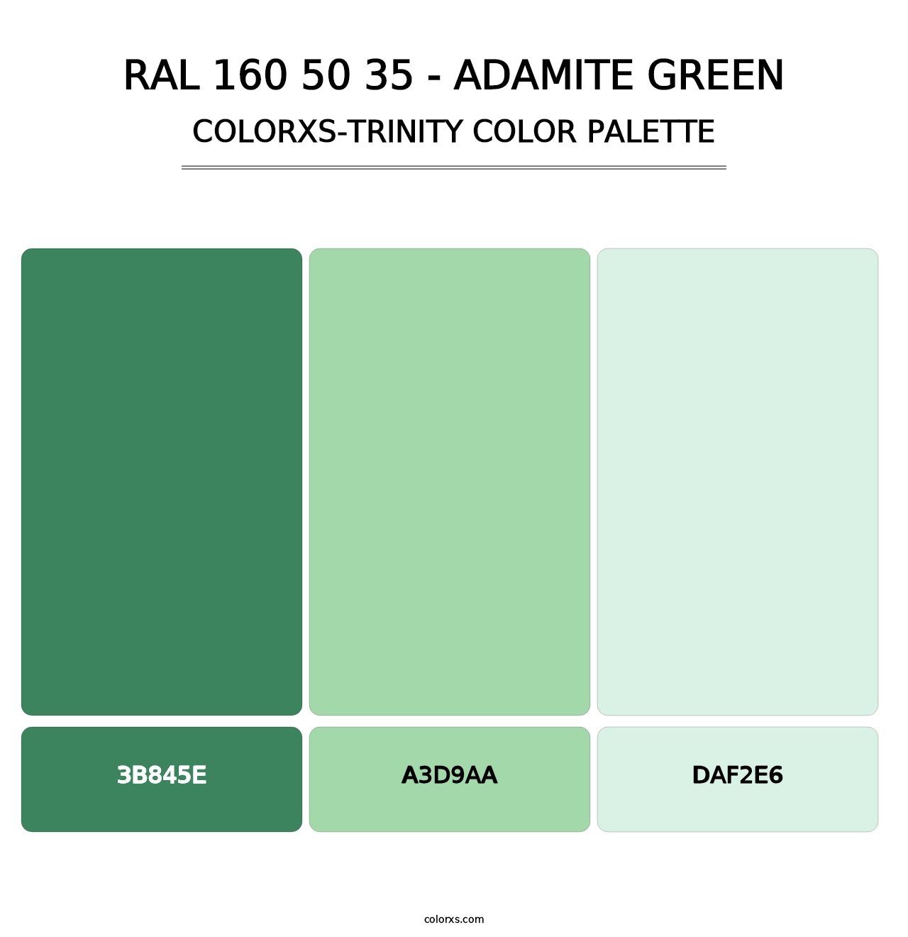 RAL 160 50 35 - Adamite Green - Colorxs Trinity Palette