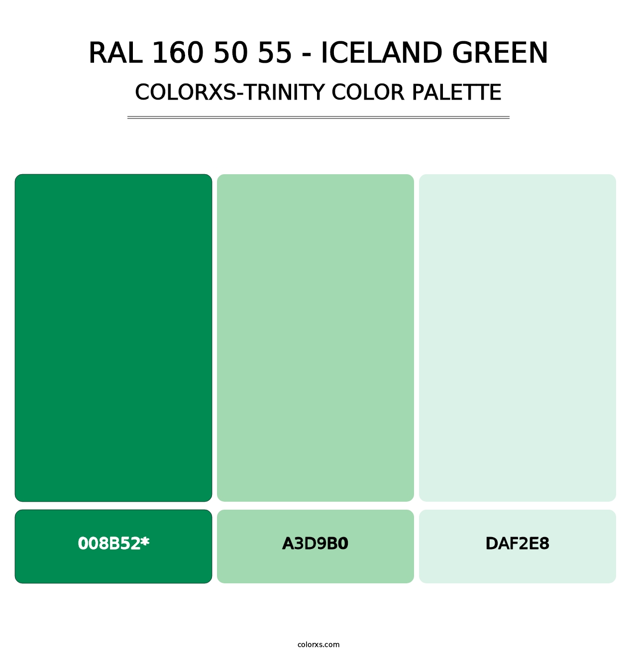 RAL 160 50 55 - Iceland Green - Colorxs Trinity Palette