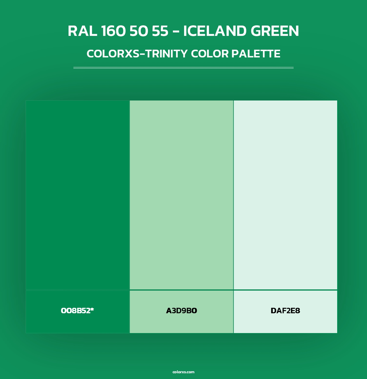 RAL 160 50 55 - Iceland Green - Colorxs Trinity Palette
