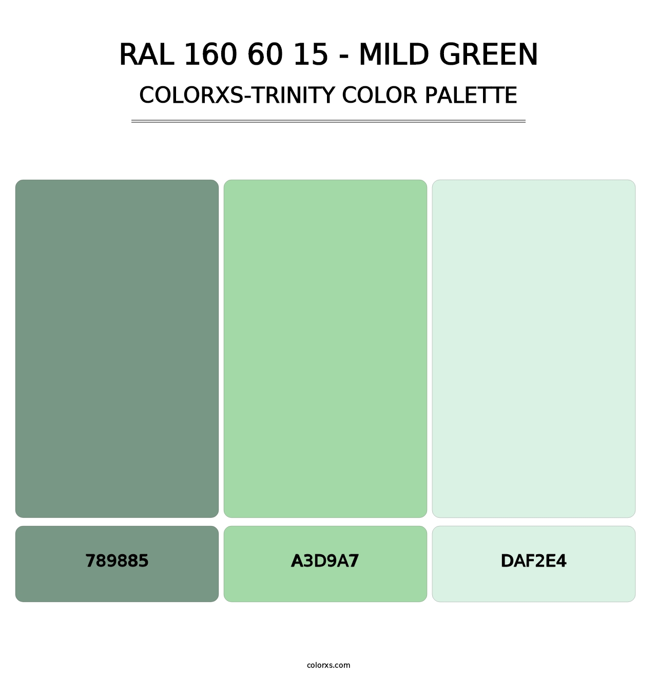 RAL 160 60 15 - Mild Green - Colorxs Trinity Palette