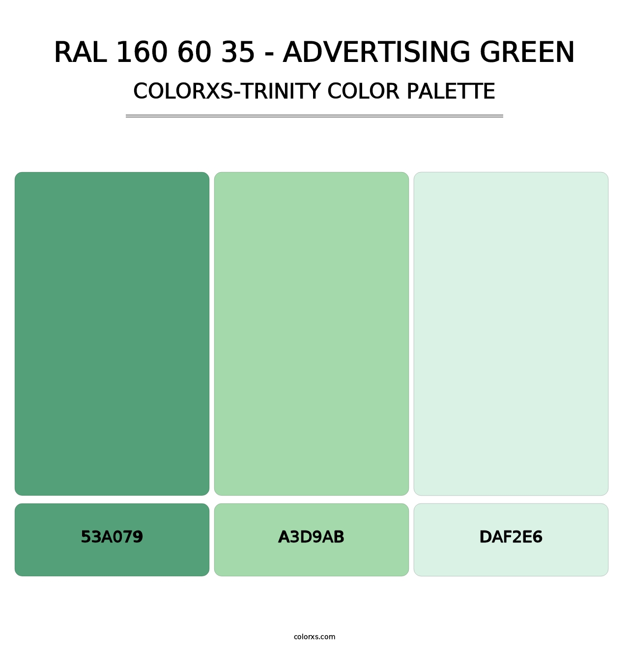 RAL 160 60 35 - Advertising Green - Colorxs Trinity Palette