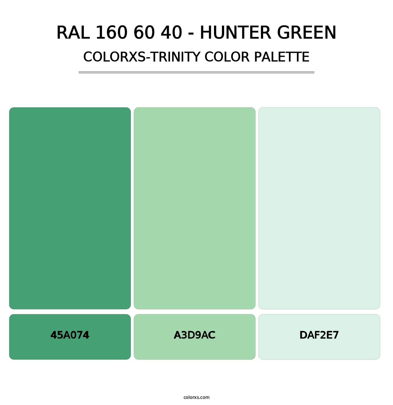 RAL 160 60 40 - Hunter Green - Colorxs Trinity Palette
