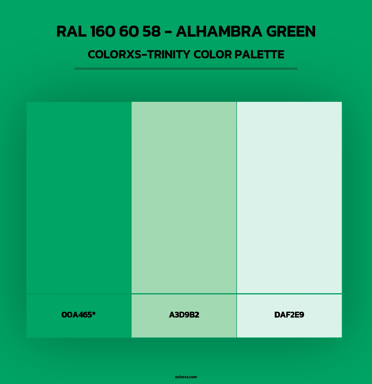 RAL 160 60 58 - Alhambra Green - Colorxs Trinity Palette