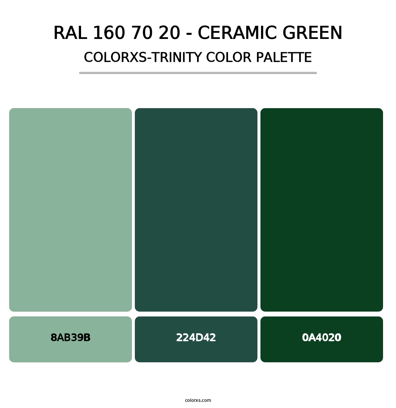 RAL 160 70 20 - Ceramic Green - Colorxs Trinity Palette