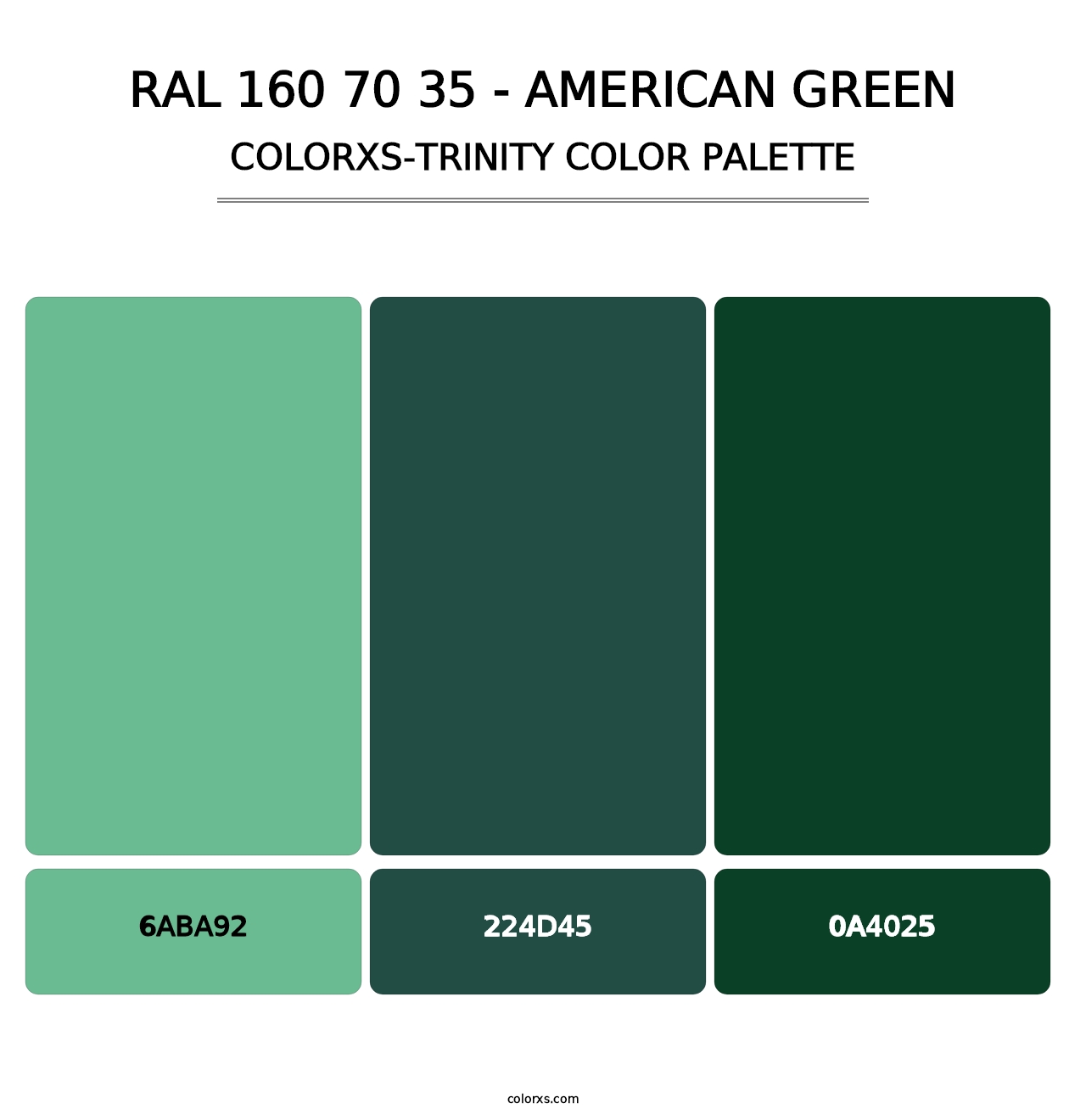 RAL 160 70 35 - American Green - Colorxs Trinity Palette
