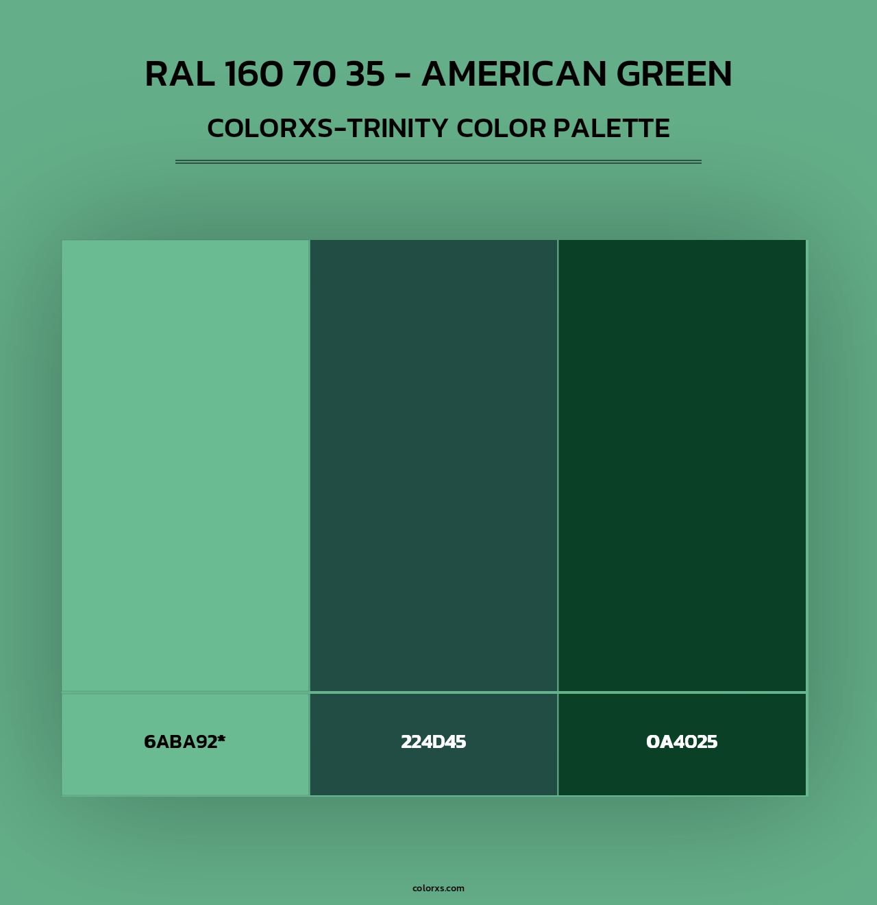 RAL 160 70 35 - American Green - Colorxs Trinity Palette
