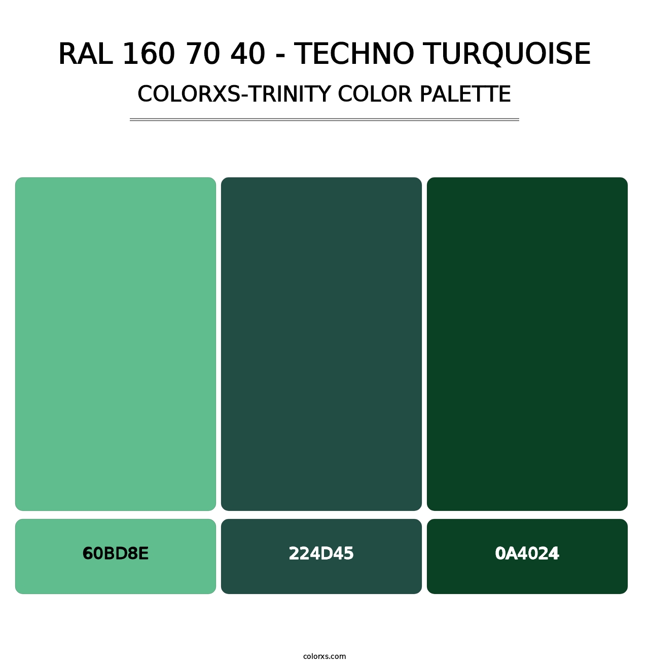 RAL 160 70 40 - Techno Turquoise - Colorxs Trinity Palette