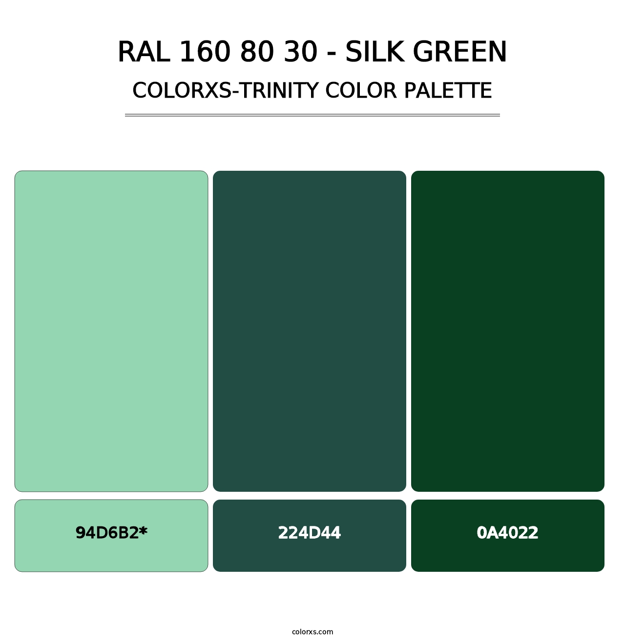 RAL 160 80 30 - Silk Green - Colorxs Trinity Palette