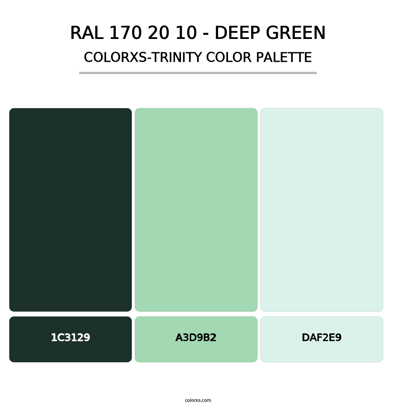 RAL 170 20 10 - Deep Green - Colorxs Trinity Palette