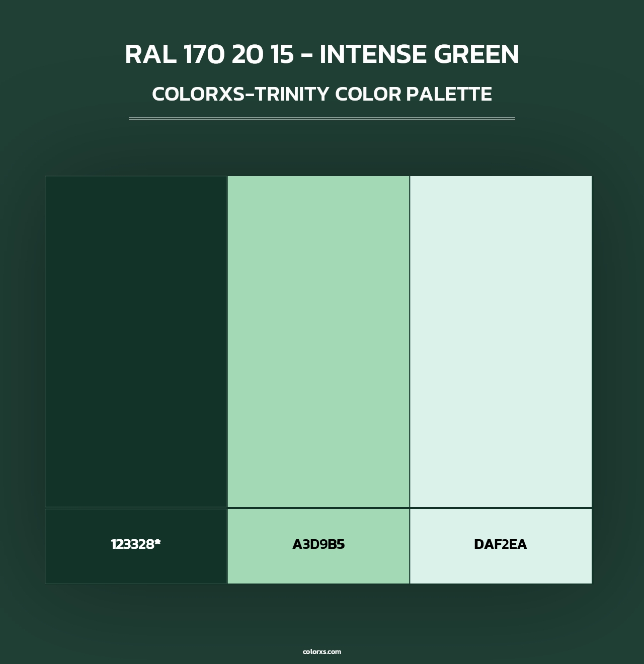RAL 170 20 15 - Intense Green - Colorxs Trinity Palette
